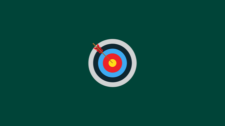 A graphic of an archery target.